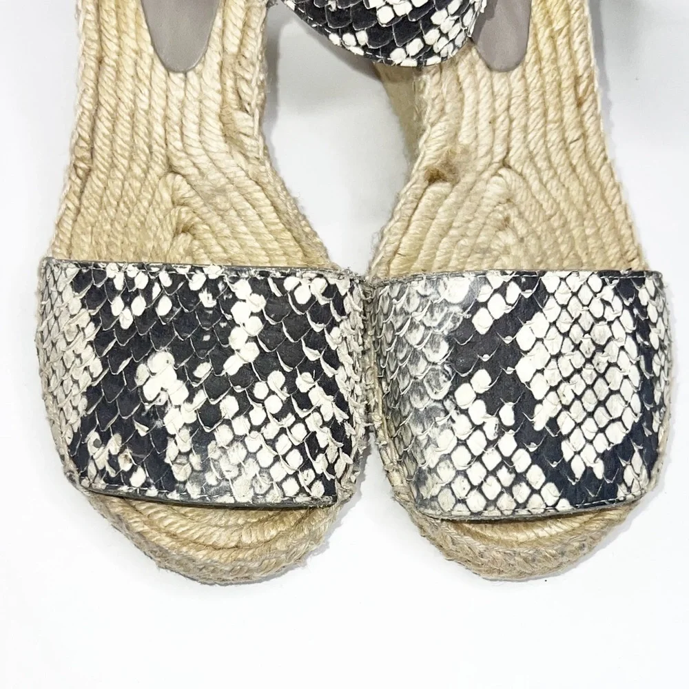 Vince Sophia Snake Print Espadrille Wedge‎ Sandals